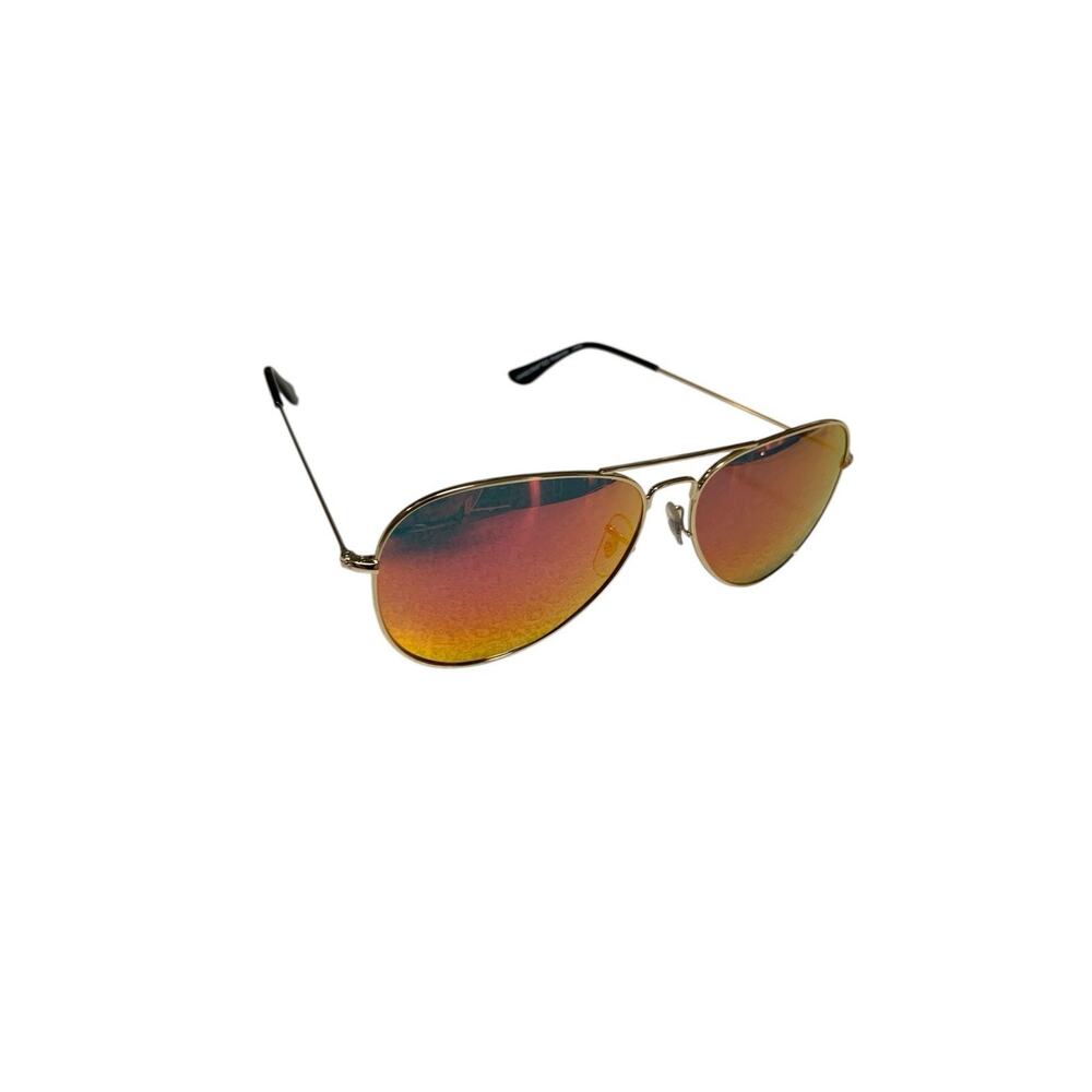 Prive Revaux Commando Pilot Sunglasses in Gold/Black/Polarize Pink Mirror‎